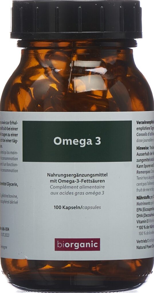 BIORGANIC Omega-3 caps verre 100 pce