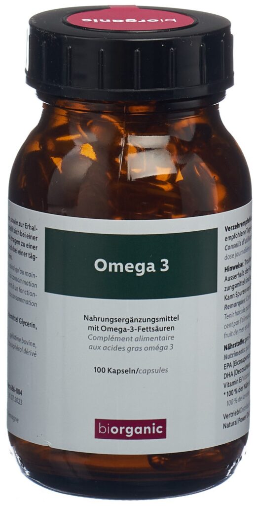 BIORGANIC Omega-3 caps verre 100 pce