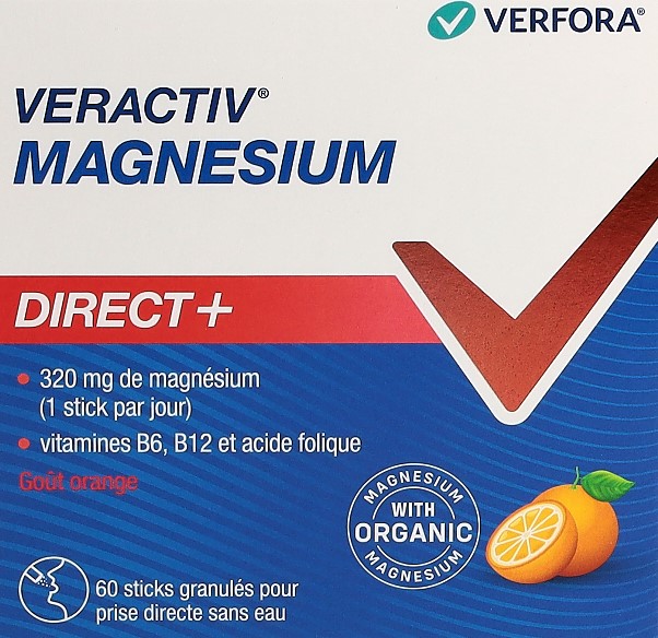 VERACTIV Magnesium Direct+ orange stick 60 pce