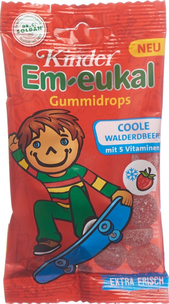 SOLDAN EM-EUKAL Enfants Gumdrops fraise b-mi 75 g