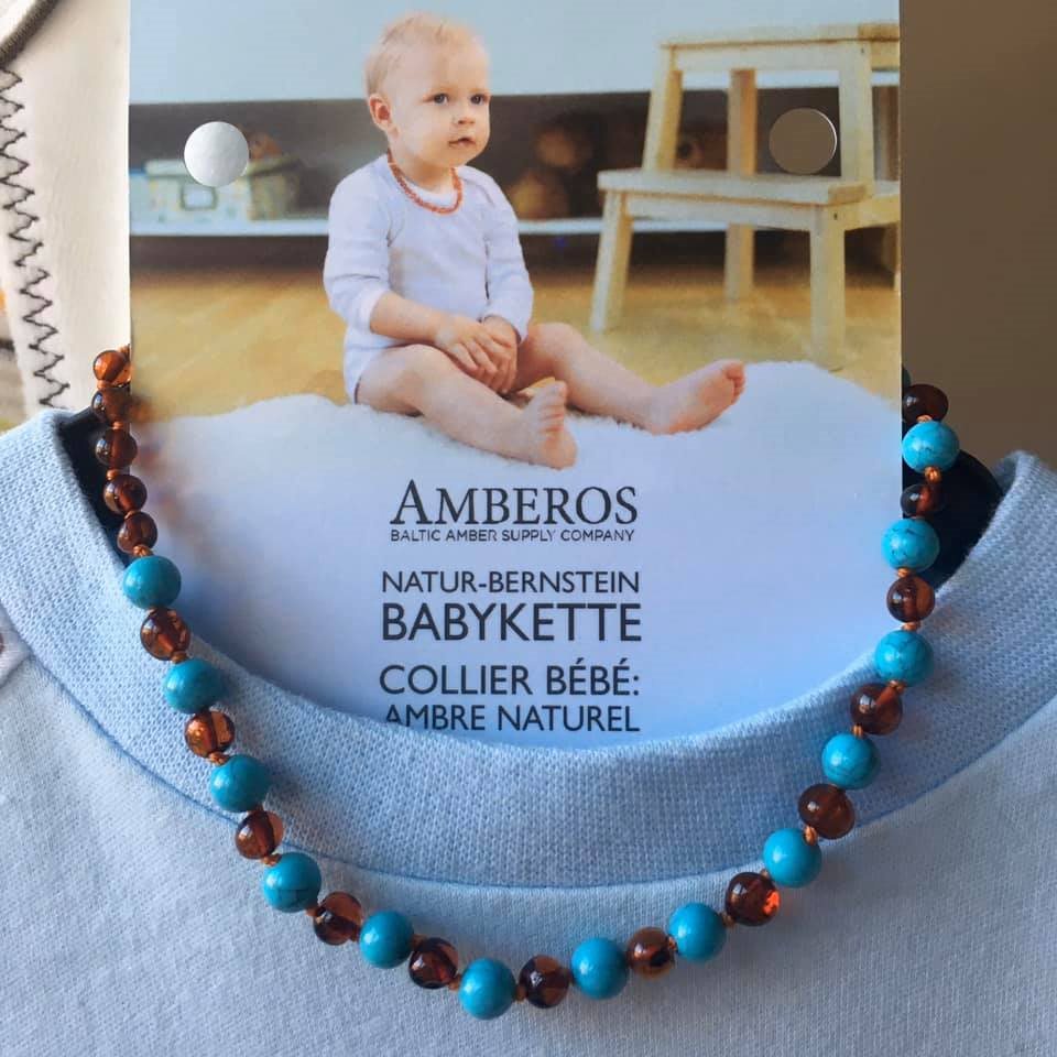 AMBEROS collier amb naturel pier préc baro cog tur