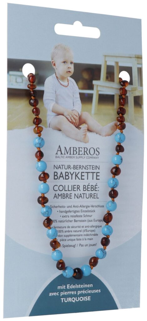 AMBEROS collier amb naturel pier préc baro cog tur