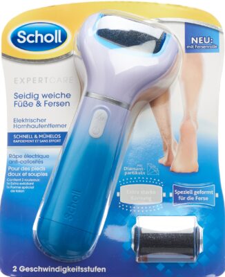 SCHOLL râpe électrique anti-callosités bleu