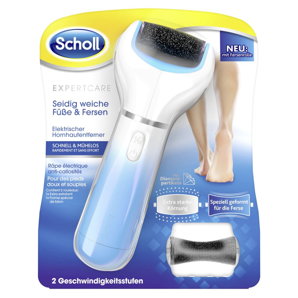 SCHOLL râpe électrique anti-callosités bleu