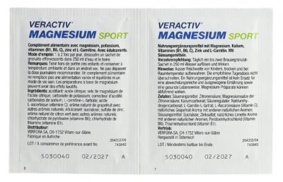VERACTIV Magnesium Sport sach 30 pce