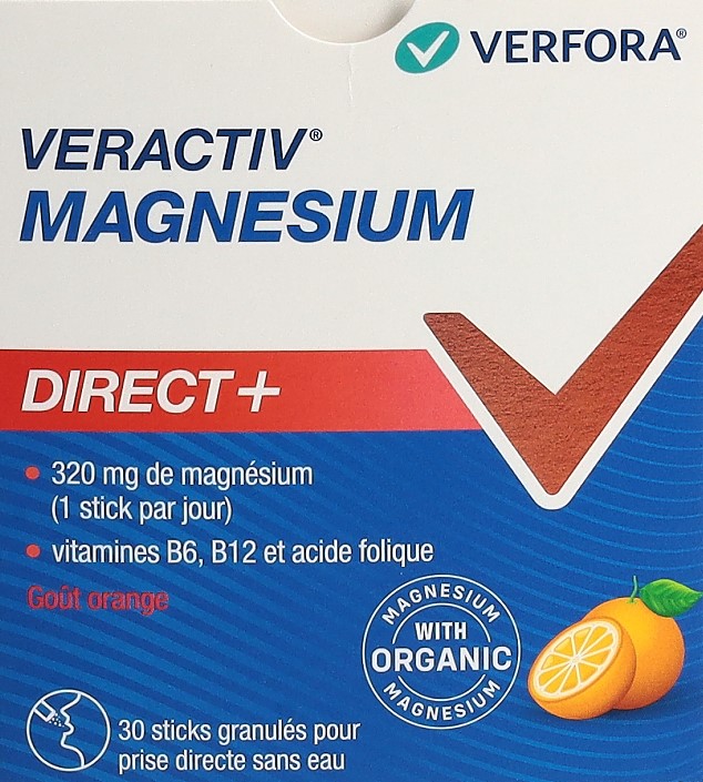 VERACTIV Magnesium Direct+ orange stick 30 pce