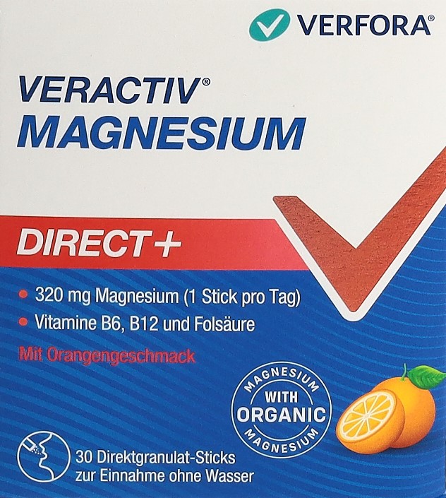 VERACTIV Magnesium Direct+ orange stick 30 pce