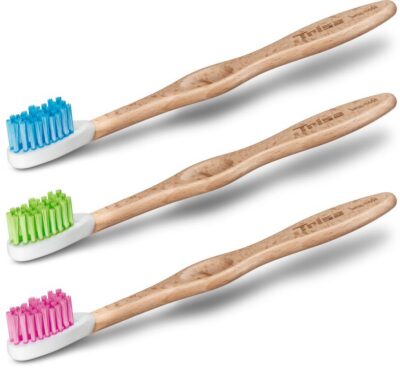 TRISA Natural Clean brosse à dents bois Young soft