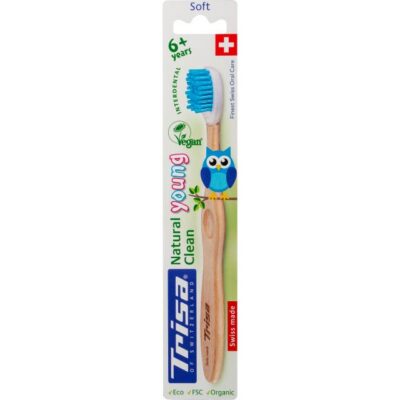 TRISA Natural Clean brosse à dents bois Young soft