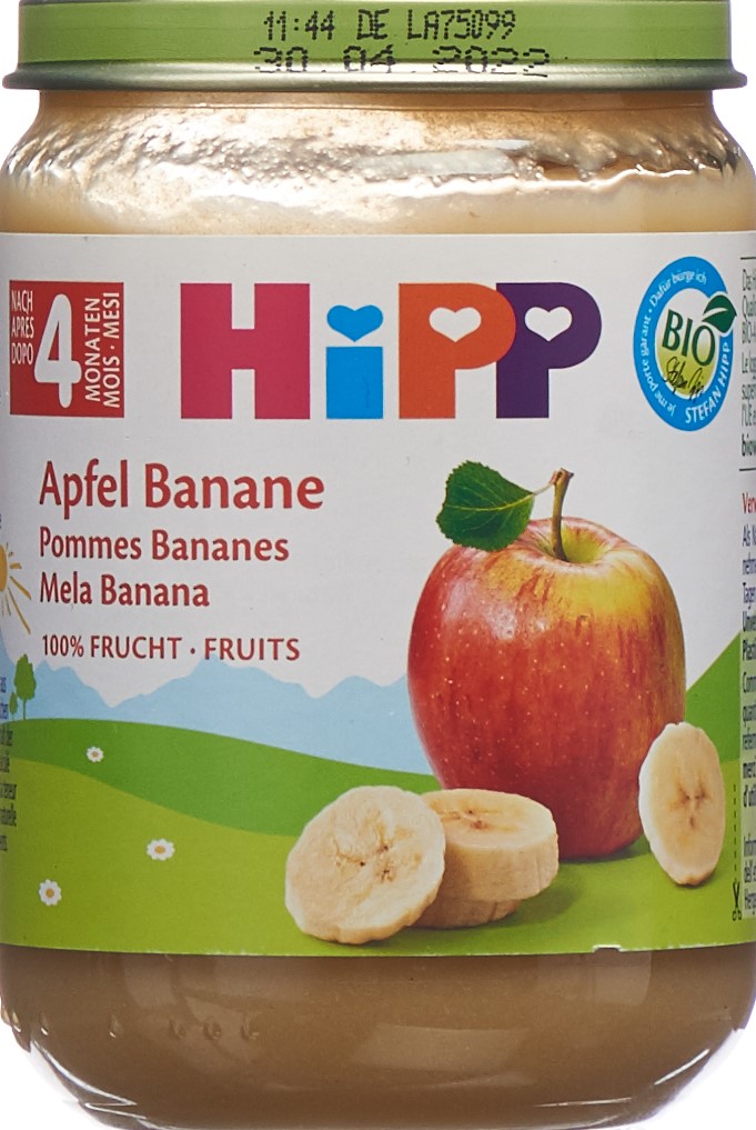 HIPP pommes bananes verre 190 g