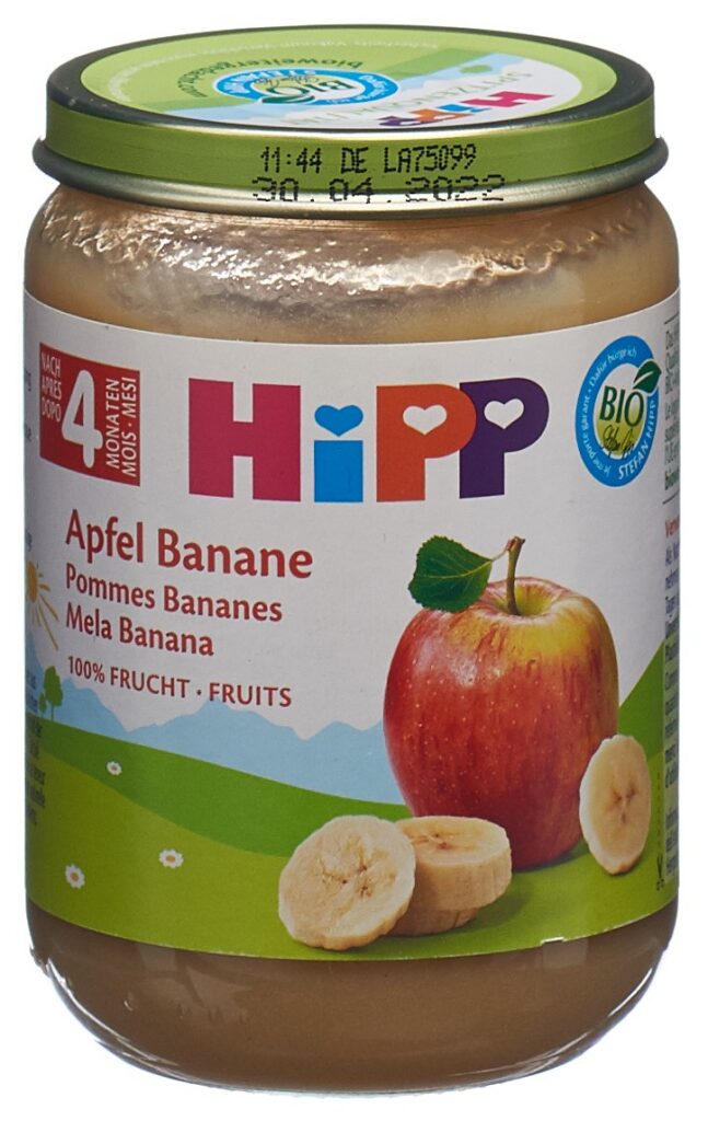HIPP pommes bananes verre 190 g