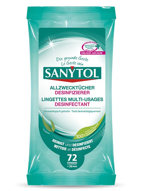 SANYTOL lingettes multi-usages désinfectant 72 pce