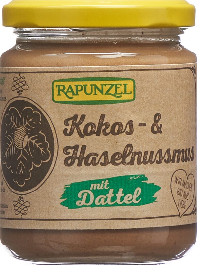 RAPUNZEL purée coco-noisettes dattes verre 250 g