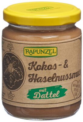 RAPUNZEL purée coco-noisettes dattes verre 250 g