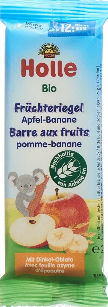 HOLLE barre fruits pomme banane bio 25 g