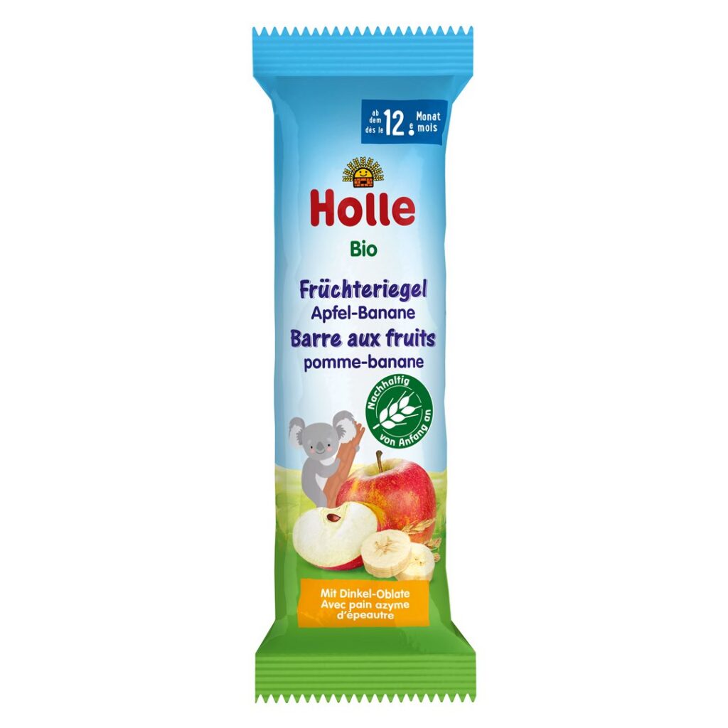 HOLLE barre fruits pomme banane bio 25 g