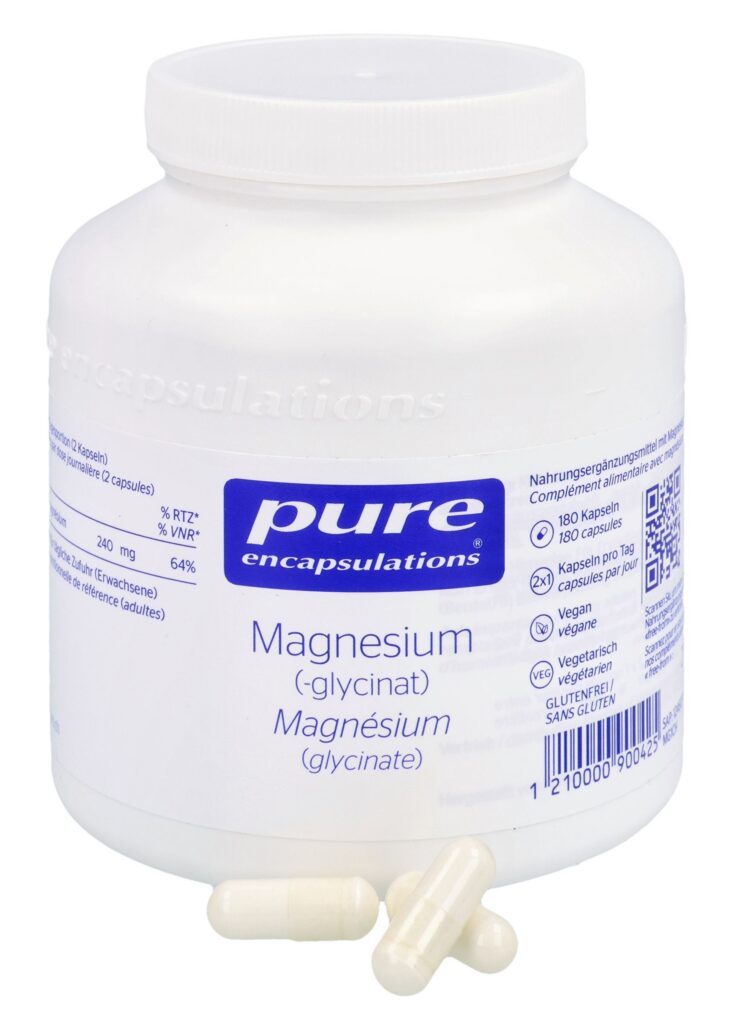 PURE Glycinate de magnésium caps bte 180 pce