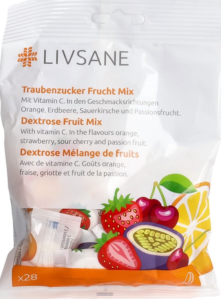 LIVSANE sucre de raisin mélange fruits sach 28 pce