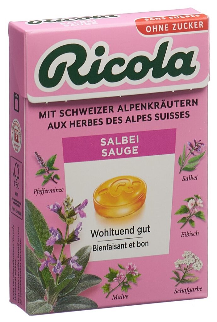 RICOLA bonbons sauge ss as box 50 g