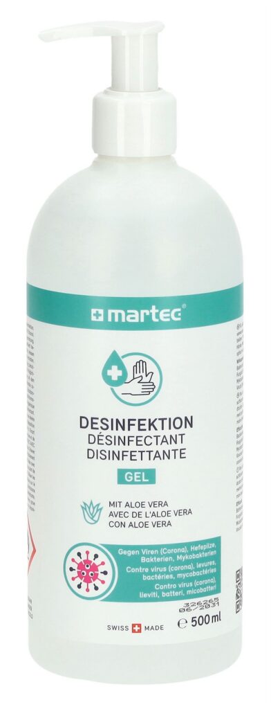 MARTEC Gel désinfectant pour mains pompe 500 ml