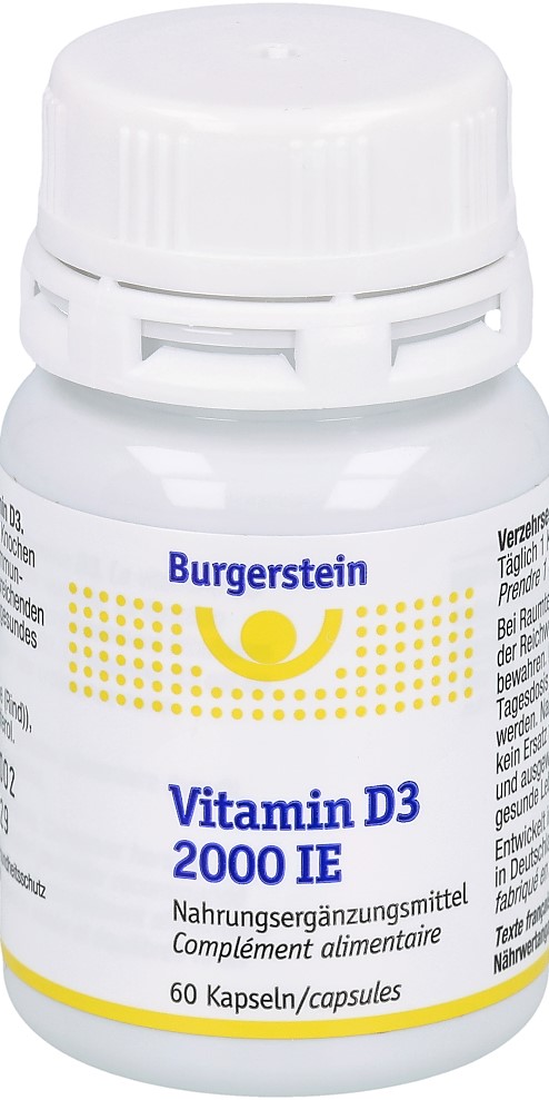 BURGERSTEIN Vitamin D3 caps 2000 UI bte 60 pce