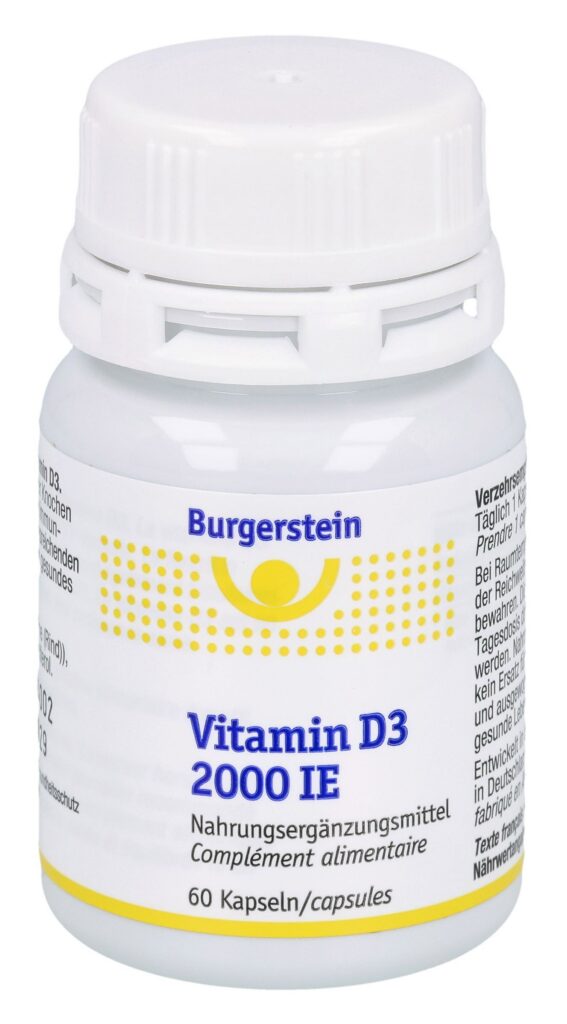 BURGERSTEIN Vitamin D3 caps 2000 UI bte 60 pce