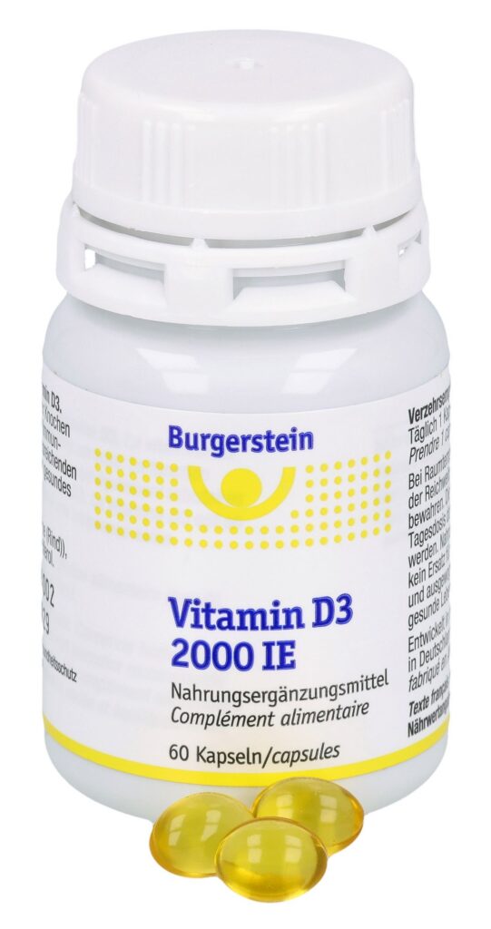 BURGERSTEIN Vitamin D3 caps 2000 UI bte 60 pce