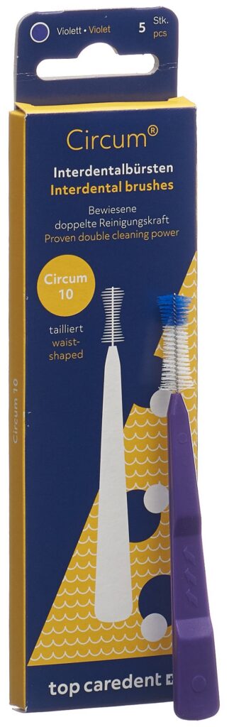 TOP CAREDENT Circum 10 brosse interd violet 5 pce