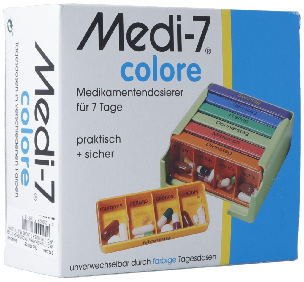 SAHAG Medi-7 pilulier 7 jours 4 cases jo multi all