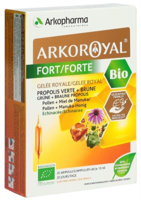 ARKOROYAL gelée royale fort bio 20 amp buv 10 ml
