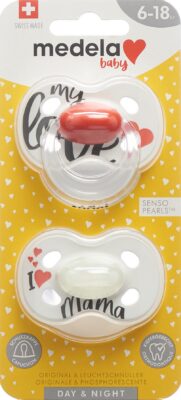 MEDELA Baby Sucette Day&Night 6-18 Sig Love 2 pce