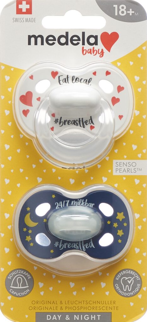 MEDELA Baby Sucette Day&Night 18+ breastfed 2 pce