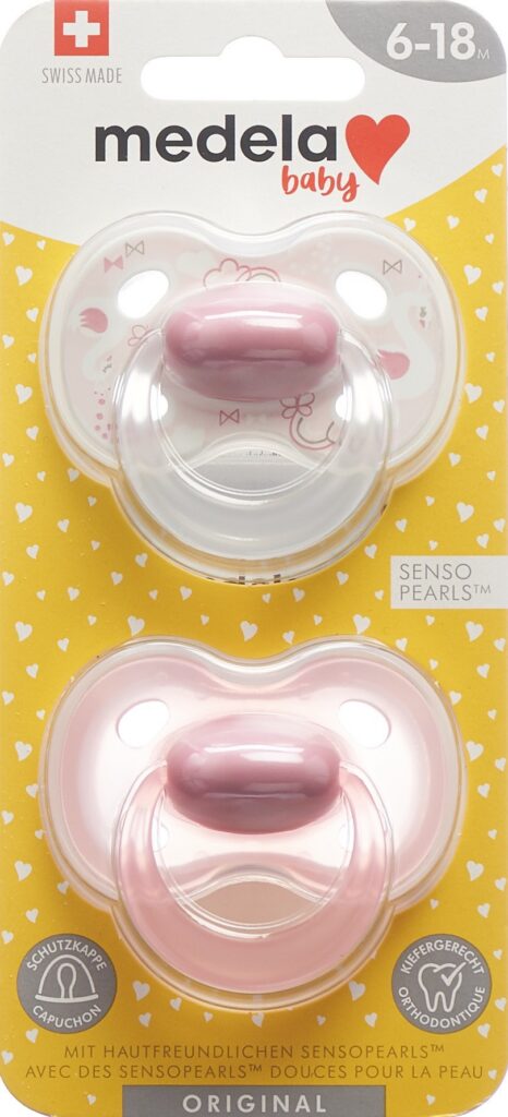 MEDELA Baby Sucette Original 6-18 rose 2 pce