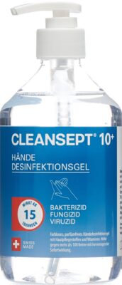 CLEANSEPT 10+ gel avec pompe fl 500 ml