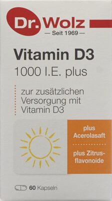 DR. WOLZ Vitamin D3 1000 I.E. plus caps 60 pce