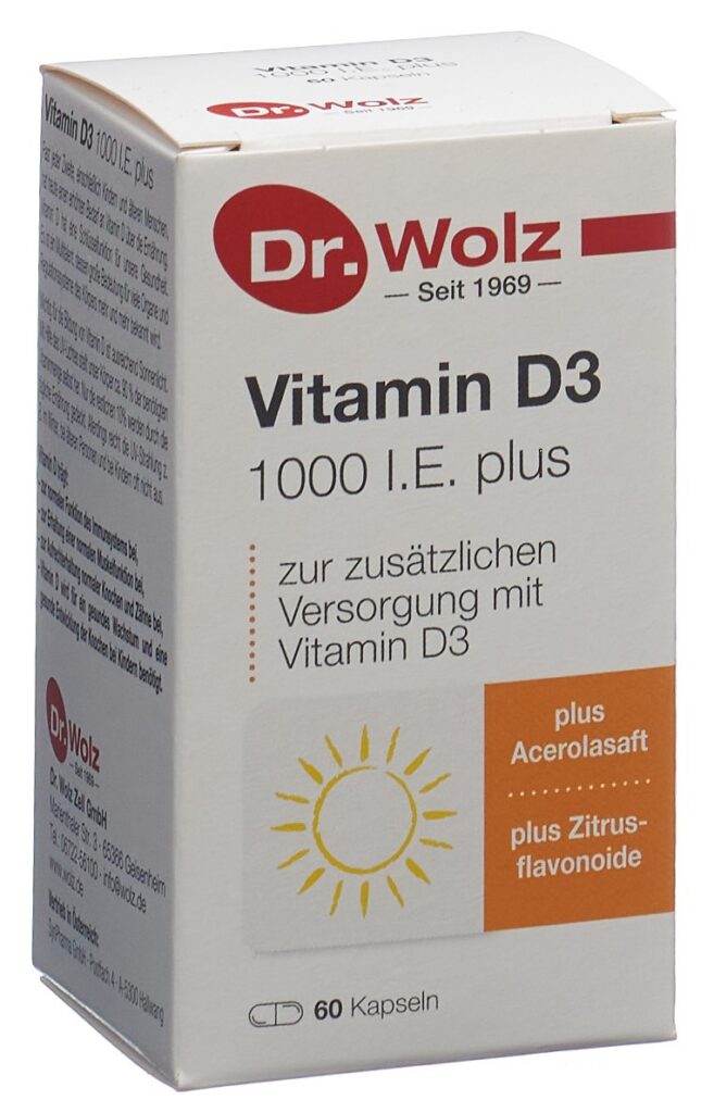 DR. WOLZ Vitamin D3 1000 I.E. plus caps 60 pce