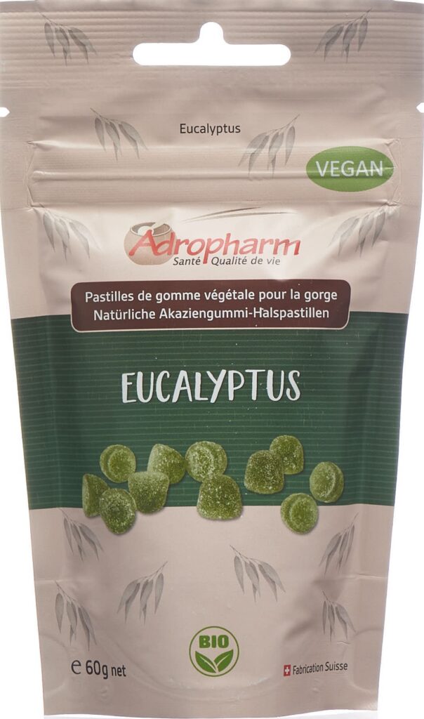 ADROPHARM bonbons eucalyptus bio sach 60 g