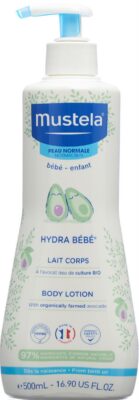 MUSTELA Hydra bébé lait corps peau normale 500 ml