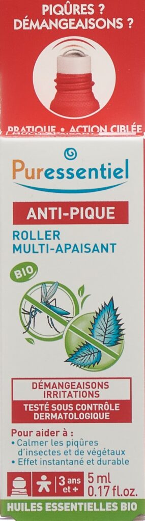 PURESSENTIEL anti-pique roll-on apaisant bio 5 ml