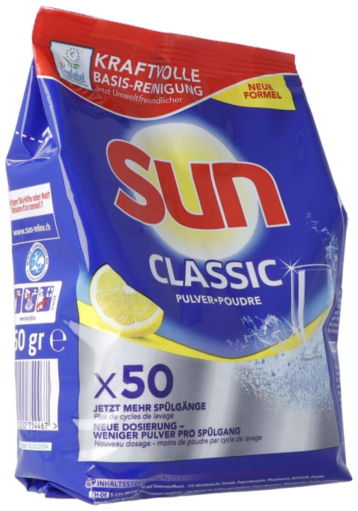SUN poudre à vaisselle refill citron 950 g
