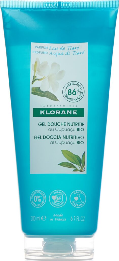 KLORANE gel douche eau de tiaré (nouv) 200 ml