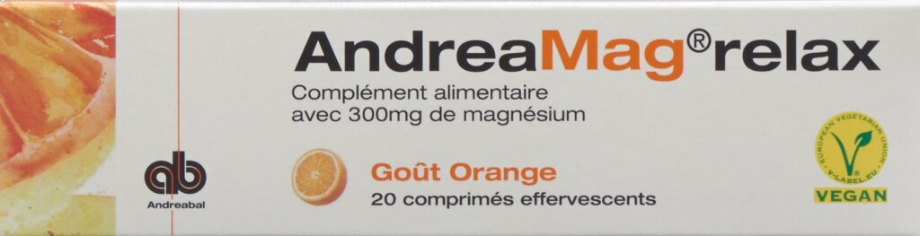 ANDREAMAG relax cpr eff goût orange 20 pce