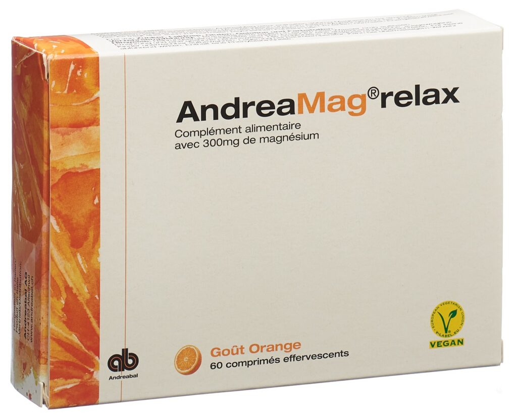 ANDREAMAG relax cpr eff goût orange 60 pce