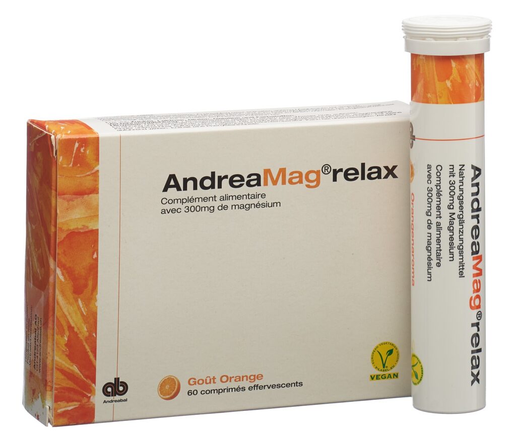 ANDREAMAG relax cpr eff goût orange 60 pce