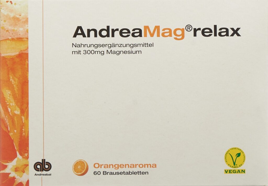 ANDREAMAG relax cpr eff goût orange 60 pce