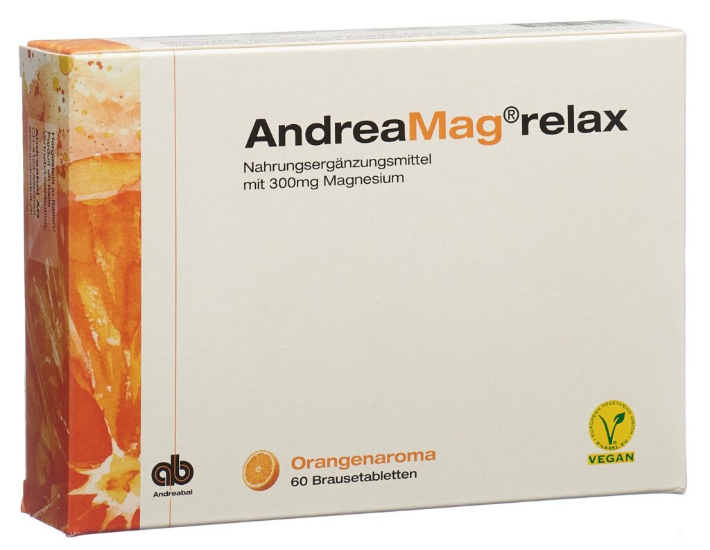 ANDREAMAG relax cpr eff goût orange 60 pce