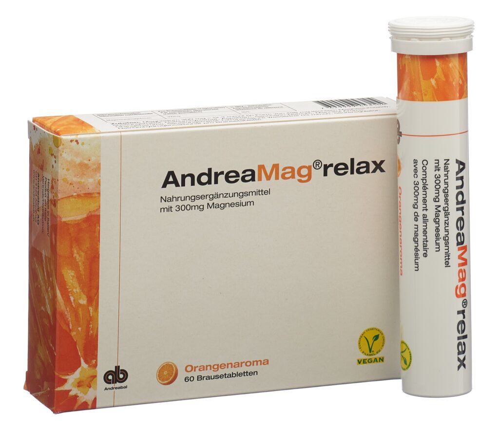ANDREAMAG relax cpr eff goût orange 60 pce