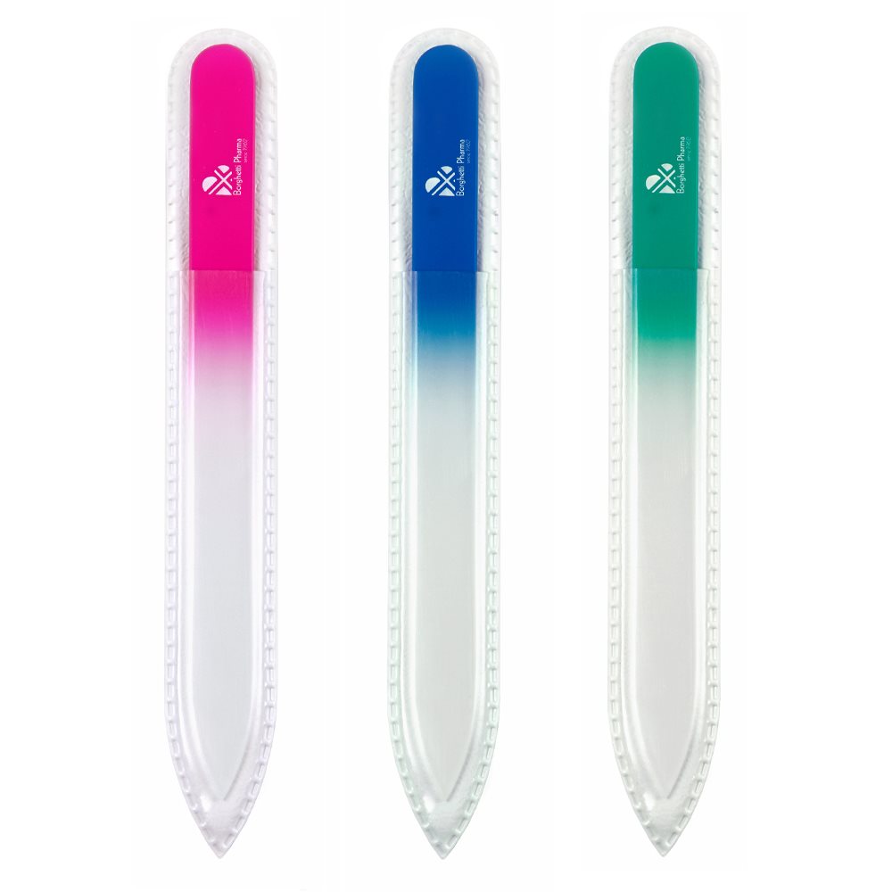 BORGHETTI Lime à ongles verre 13.5cm colorée ass