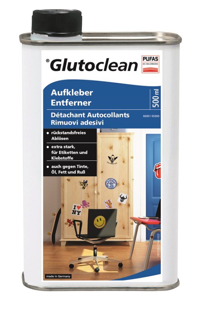 GLUTOCLEAN Dissolvant pour autocollants fl 500 ml