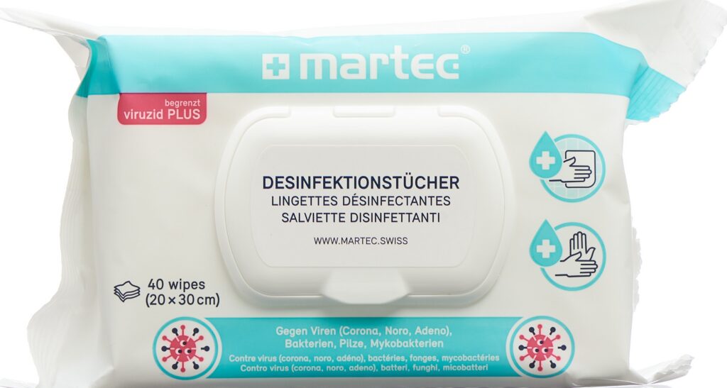 MARTEC Lingettes désinfectantes sach 40 pce